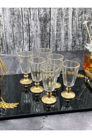 مجموعة من 6 طنين زجاجية كوب من الماء القهوة المزمنة كوب Bardak yz. flutegilt - YzHome