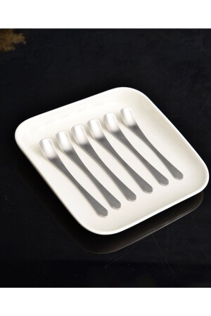 6 Lı Lilium Mat Çelik Çay - Nescafe Kaşığı YTK 08DSTNO - şirin eşyalarım