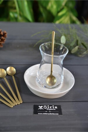 6 Lı Starliçe Mat Gold Çay - Nescafe Kaşığı YTK 12 DSTNO - 3