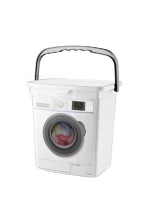 6-Liter-Waschmittelspender, Waschmittelbox im Waschmaschinen-Look mit Griff, La615 P5298S7220 - 1