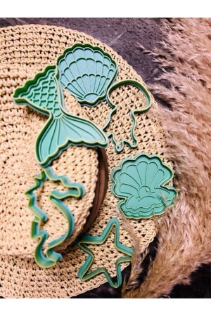 مجموعة من 6 حصان بحري مفهوم ، النجم ، البطوس ، قشرة الكوكي وقطعة العجين MC02 - Small Shapes