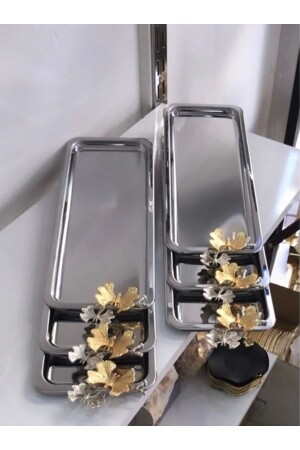 منز-الصدأ 6 قطع مستطيل عصا القهوة الصندوق مع الفراشة العرض الفاخر MNL1009 - Elzem