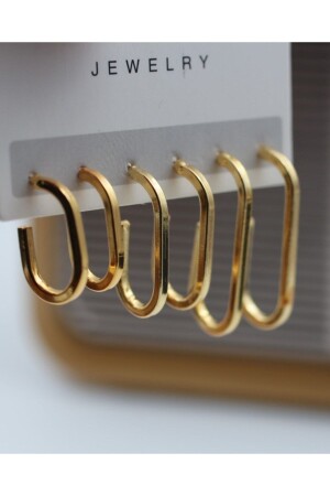 مجموعة الأقراط الذهبية من 6 قطع من MNZ-النساء - Monalisatoka