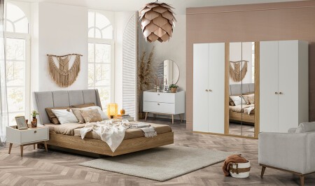 غرفة نوم من 6 أبواب من طراز MNZ-Bohemian - Cadde Yıldız