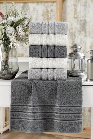 مجموعة من الماسحات من سلسلة 6 قطع من الـ MNZ-Dense Soft Border Anthracite Set 50x85cm SEDO0000025 - Sedona