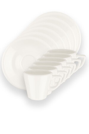 مجموعة من 6 أكواب قهوة من MNZ-White Core Set COR70-TAKIM - Bonna