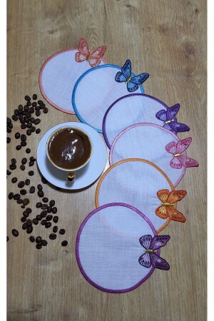 مجموعة من 6 نابكينات كوكتيل لخدمة كوبي الفراشة - Ngr Home