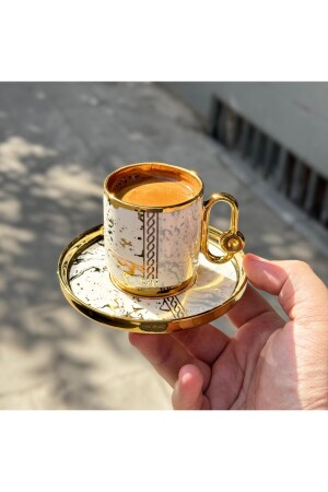 مجموعة من 6 كوبات قهوة من البرمبل البورتسلانية - Onedekor