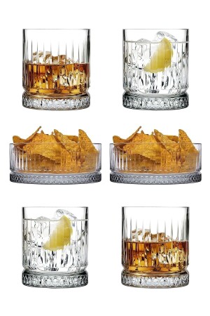 6-teiliges Elysıa-Genussset – 4 Whisky-/Softdrink-Gläser und 2 Snacks Fma05258 Fma03021 244 PB4X520014-2X530042 - Paşabahçe