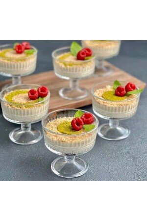 م.ن.ز-6 قطعة إيليسيا كعب السكر حلوى خدمة كأس الآيس كريم - Paşabahçe