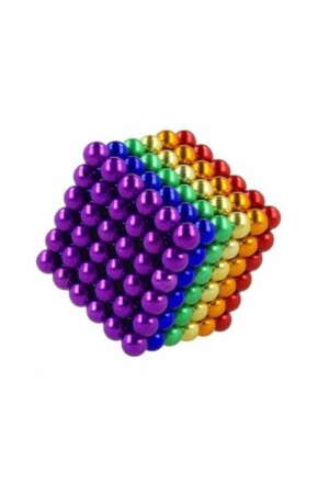 6 Renkli 216 Adet Neocube Neodyum Mıknatıs Küp Sihirli Manyetik Toplar Mıknatıslı Misket 5mm - 2