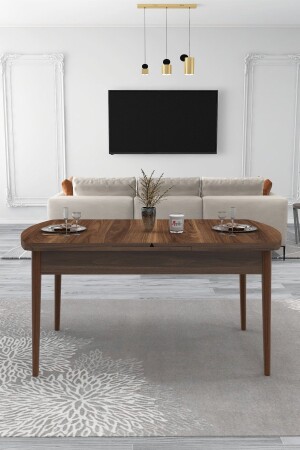 طاولة طعام من الخشب من طاولة كيليبك طاولة مُمتدة لـ 6 أشخاص (كيمينشيه) - Renlife