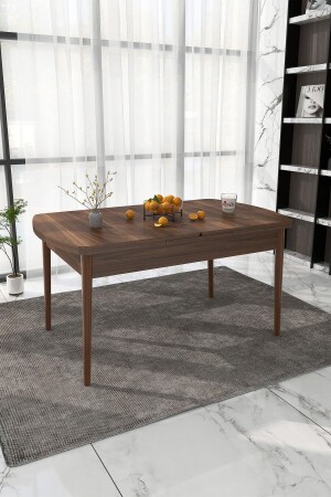 طاولة الطعام من طاولة المطبخ من طاولة الخشب المتنوية لـ 6 أشخاص (كيمنشي الفاخرة) - Renlife