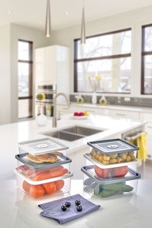 مجموعة من 6 حاويات تخزين ثلاثية الحجم - KÜÇÜK EW