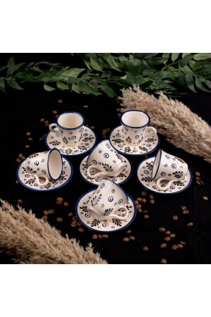 مجموعة من القهوة المزخرفة من 6 كوبات القهوة المزخرفة من السيئة العين - sharpart