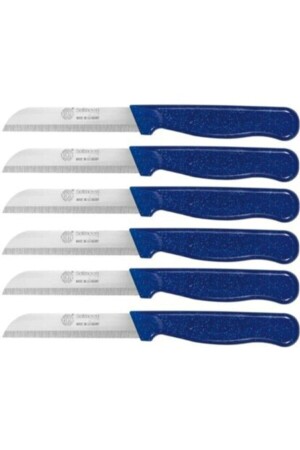 منز-مضيء أسود مظلم ثمرة وخضروات سكين مقبض 6 قطع اليد. - Solingen