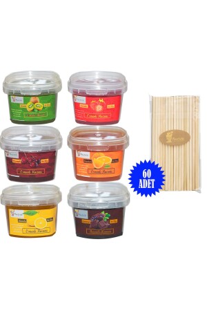 6 Sorten 300gr. Fruity Ready Ottoman Pasten-Set – 2 Schokoladenstückchen – 60 Stück Pastensticks als Geschenk - 1