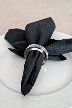 مجموعة من أشكال الدورة من 6 ألوحة شفافة حلقات النابكين الأكريليك حلقة النابكين SPH-10050-S - Genel Markalar