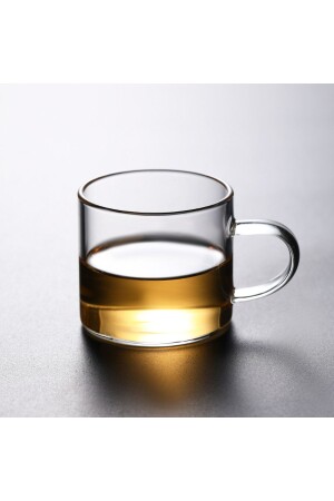 6 Stück 120 ml Mini-Kaffee- und Teetasse aus Borosilikatglas - 6