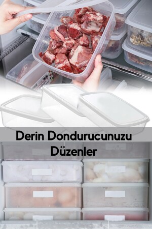 6 Stück 3. 5 Liter luftdichter Mehrzweck-Vorratsbehälter für Lebensmittel im Kühlschrank Organizer LINESET6LI - 3