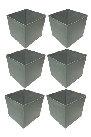 6 Stück graue Mehrzweck-Schrank-Organizer-Box, dekorative Aufbewahrungsbox, Regal-Organizer, groß, BalkanRoomKutuGSK6 - 2