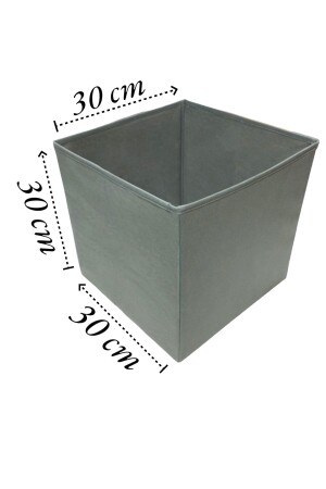 6 Stück graue Mehrzweck-Schrank-Organizer-Box, dekorative Aufbewahrungsbox, Regal-Organizer, groß, BalkanRoomKutuGSK6 - 4