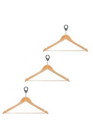 6 Stück Holzbügel Hoteltyp - Hotelbügel - Kleiderbügel - - Bioonde