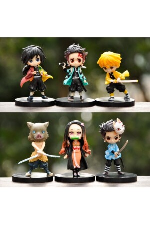 6 Stück Japan Anime Demon Slayer Kimetsu Yaiba Kamado Tanjirou Nezuko Agatsuma Figur zum Sammeln - 9