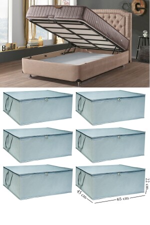 6 Stück – Sofa-Bett-Basistyp, Aufbewahrung, Aufbewahrung, Aufbewahrungstasche unter der Basis, 65 x 45 - 2