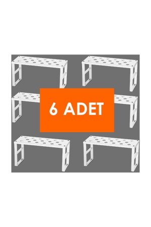 6 Stücke Edelstahl Metall Schrank Regal Organizer Küchenschrank Teller Tasse Topf Topf Rack Organizer HK1014 - 5