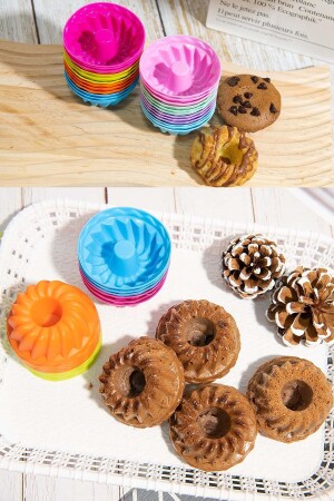 6-teilige bunte Mini-Muffinform aus Silikon, kleine Kuchenform, lustige Form, Cupcake-Form sel16165165 - 4