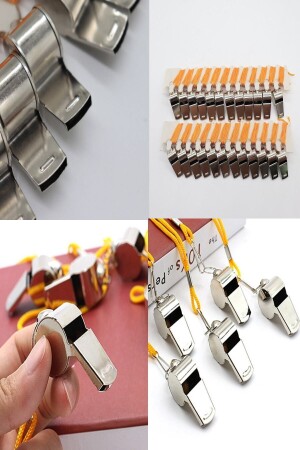 6-teilige robuste Metallpfeife aus Edelstahl mit hoher Dezibelzahl zum Verstauen in Such- und Rettungs- und Erdbebentaschen - 1