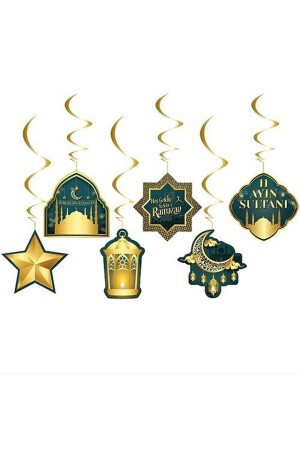 6-teiliges Deckenornament „Welcome Ya City“, Ramadan-Fest, Hängelampen-Ornament, Ramadan-Fest-Ornament - 1