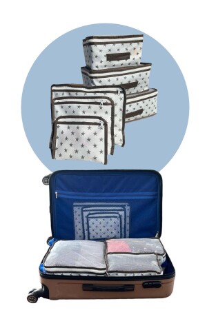 6-teiliges Koffer Organizer Koffer Organizer Set Reisetasche - 5