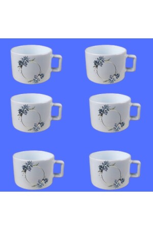 6-teiliges Nescafe-Tassenset mit farbenfrohem Blumendesign und Lederarmband als Geschenk - 2