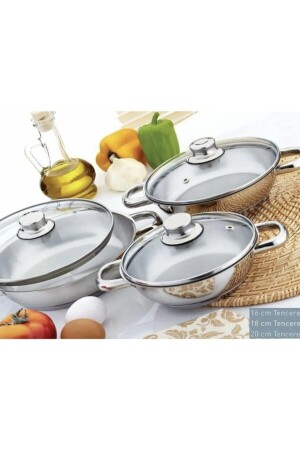 6-teiliges Omelette-Set mit Glasdeckel MNR0032 - 1