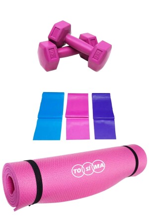 6-teiliges Pilates-Matte, Pilates-Matte, 1 kg, Hantel, Pilates-Widerstandsband, Pilates-Yogamatten-Set - 1