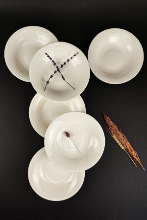 6-teiliges Speiseteller-Set aus Porzellan in Istanbul-Form, 20 cm, cremefarben – TL4034361 C320. 003 - 6