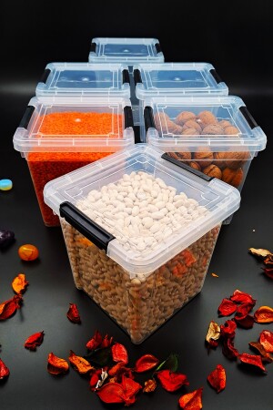 6-teiliges, verschlossenes Proviant-Vorratsbehälter-Pantry-Box-Set mit 6 luxuriösen, stilvollen Boxen (2 Liter) Mitgift-Set 145mrsstore33 - 6