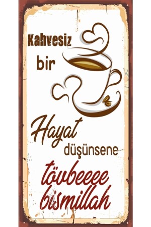 6-teiliges Wandposter-Set aus Holz zum Thema „Tee und Kaffee“ – Hbb-Sonderserie - 6