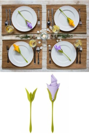 6 Tulpen-Serviettenhalter - 3