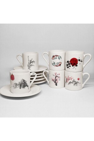 مجموعة من 6 كوبات قهوة تركية من طراز 