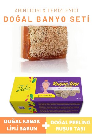 صابون من ألياف الخبز و حجر الزهور 6 قطع مجموعة حمام طبيعي تنظيف النظيف صابون - Tala