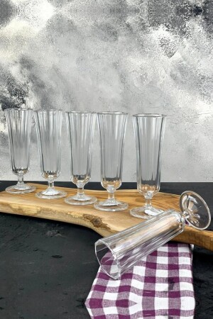 مجموعة من 6 طنين مع كؤوس قهوة وماء، طنين طويل مع قدم - YzHome