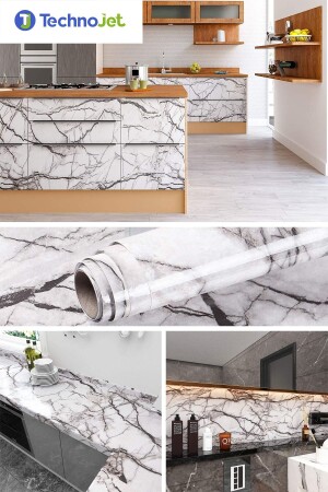 غرف المطبخ المطبخ المضمونة ذاتية الالتصق بالرمار (60 سم × 100 سم) - Technojet