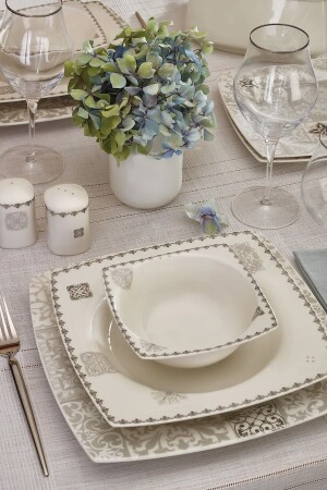 كريم منز فيا 60 قطعة عشاء مجموعة 12 شخص 153 03. 08. 1755 - Karaca