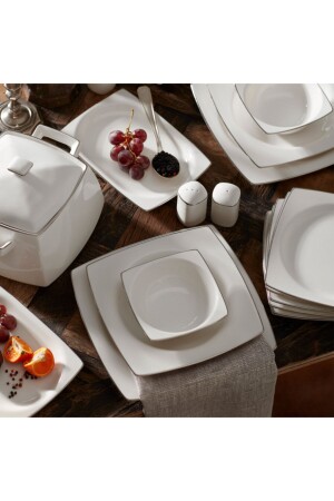 (مـنـز-تـاليا) كريم جميل 60 قطعة عشاء مجموعة 12 شخصًا (بلاطينوم كورس 153.03.07.7259 - Karaca