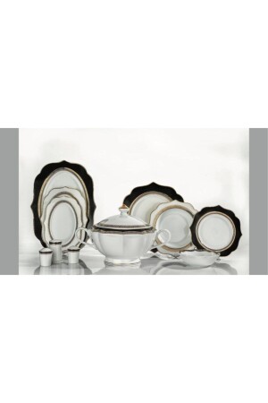 (منيز-لاونا) 60 قطعة (مجموعة عشاء البورتسلان لـ 12 شخصًا (شافر لاونا) 60 قطعة (التي03) - Schafer