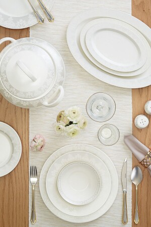 (منز) - العظام الجديدة (ني أندرسون) - 60 قطعة عشاء - مجموعة عشاء - 12 شخص 600. 10. 01. 0324 - Emsan