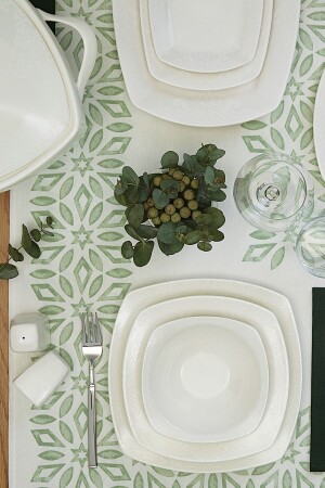 (منيز-بغونيا) 60 قطعة (مجموعة عشاء البورتسلان) لـ 12 شخص 600. 15. 01. 0846 - Emsan